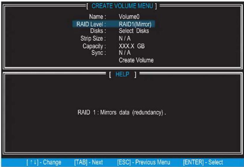 MSI Z68AGD80 - ■ Create RAID Volume - 1