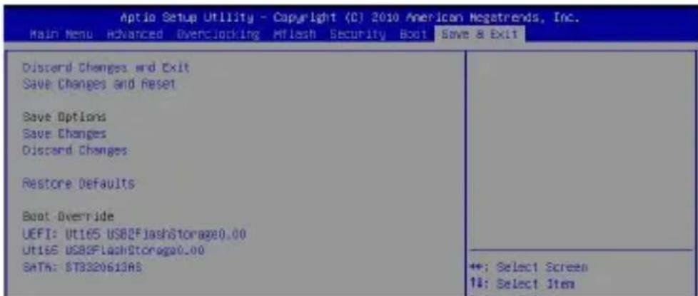 MSI H61MP22 - Save & Exit - 1