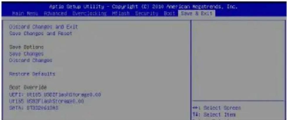MSI H61MP22 - Save & Exit - 1