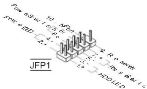 MSI 870SC45 - フロントパネルコネクター: JFP1, JFP2 - 1