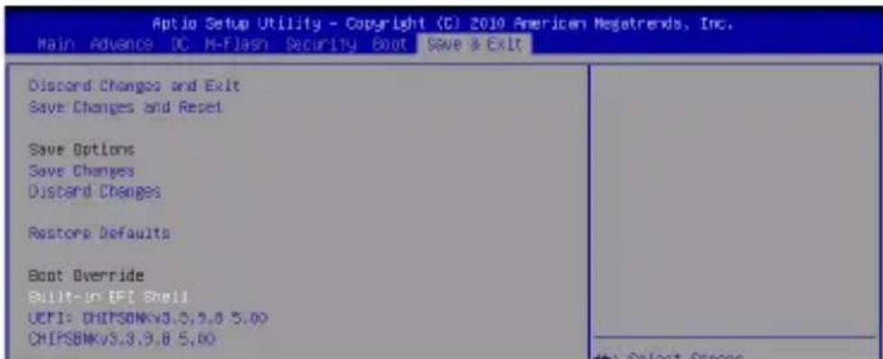 MSI E350DME33 - Save & Exit - 1