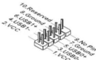 MSI E350DME33 - Connecteur USB avant: JUSB1/ JUSB2/ JUSB3/ JUSB4 - 1