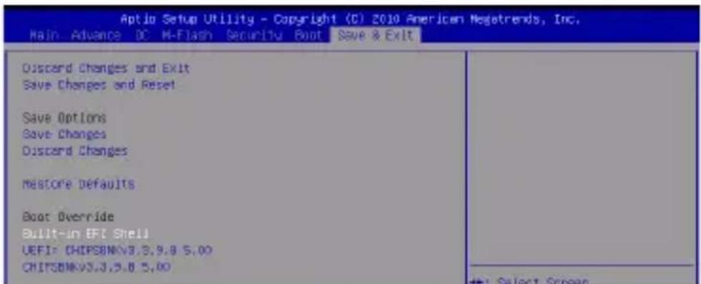 MSI E350DME33 - Save & Exit - 1