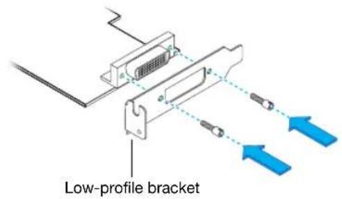 MATROX Millennium P650 LP PCI - Replacing brackets on a low-profile graphics card - 2