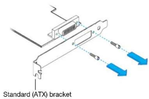 MATROX Millennium P650 LP PCI - Replacing brackets on a low-profile graphics card - 1