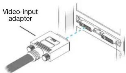 MATROX Millennium P650 LP PCI - Connect your video-input adapter - 1