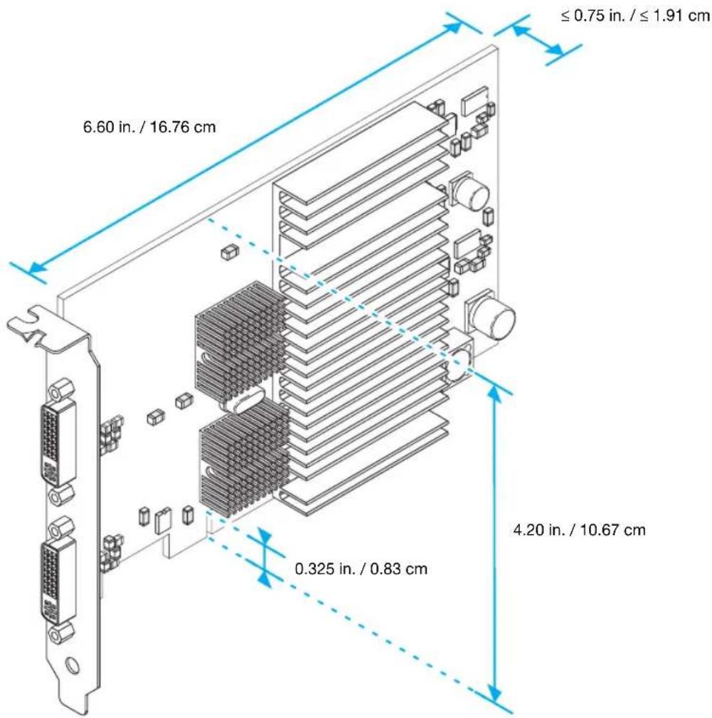 MATROX Millennium P650 LP PCI - Maximum card dimensions - Matrox Millennium P690 PCI - 1