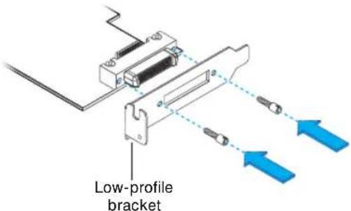 MATROX QID LowProfile PCI - Replacing brackets on a low-profile graphics card - 2