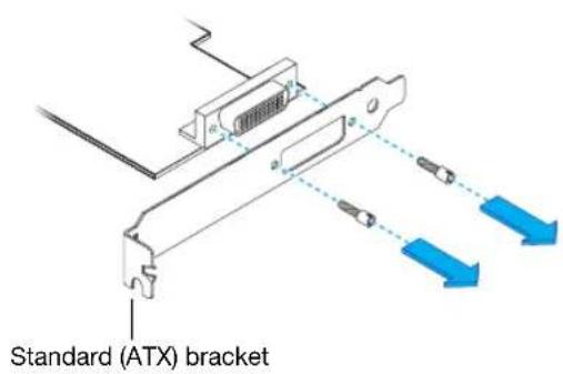 MATROX Millennium P750 - Replacing brackets on a low-profile graphics card - 1