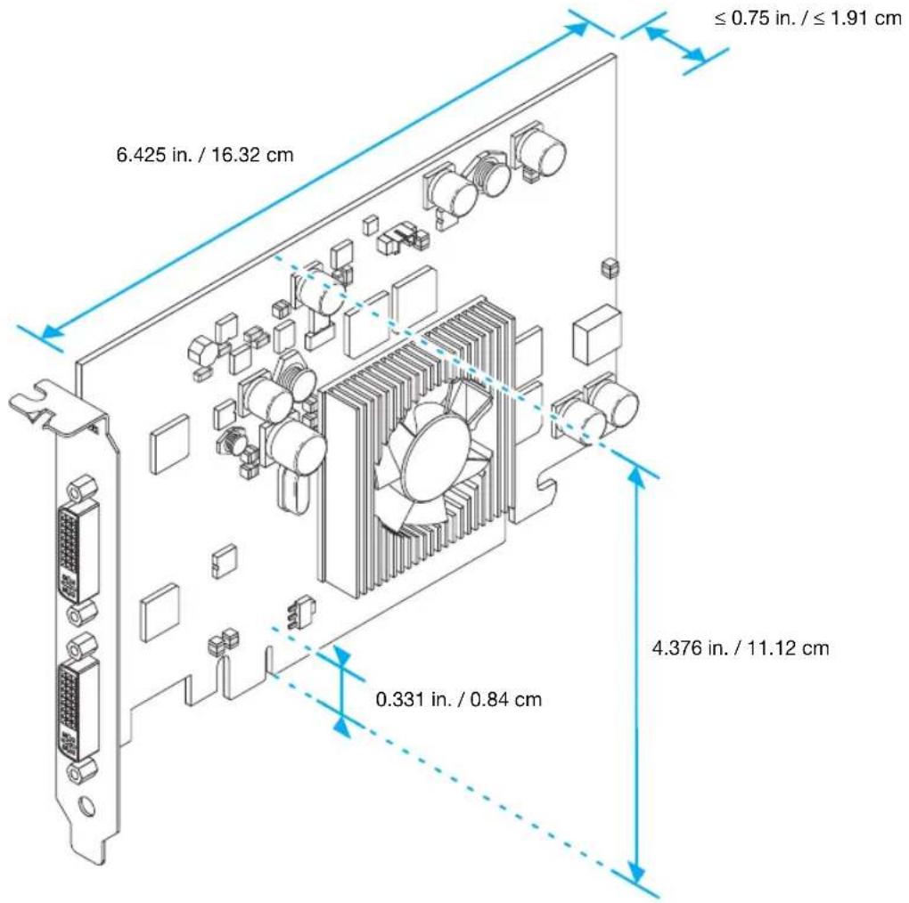 MATROX Millennium P750 - Maximum card dimensions – Matrox Millennium P650 PCIe - 1