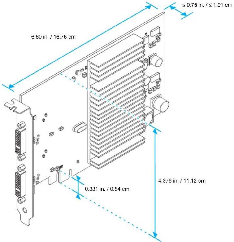 MATROX Millennium P750 - Maximum card dimensions – Matrox Millennium P690 PCIe - 1