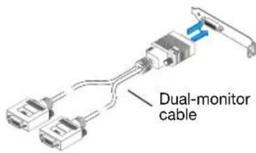 MATROX Millennium P750 - Attach the dual-monitor cable - 2