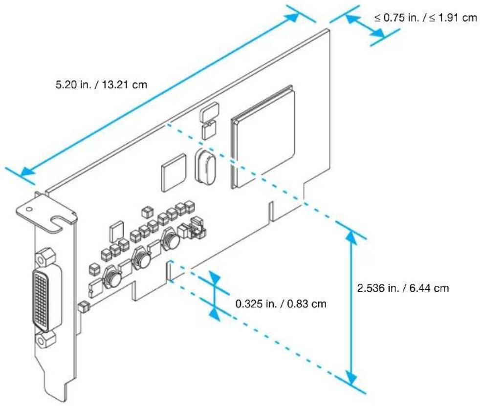 MATROX Millennium P750 - Maximum card dimensions – Matrox Millennium P650 Low-profile PCI - 1