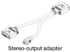 MATROX Millennium P750 - Connecting your stereo-output adapter - 1