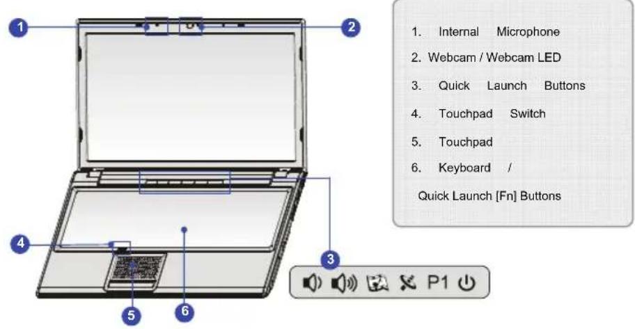 MSI FX610P3243 - Top-open View - 1