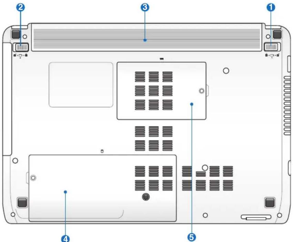 ASUS K53TKSX023V - Onderkant (bij sommige modellen) - 4