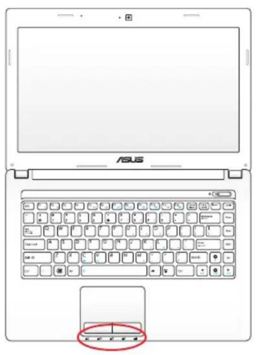 ASUS K53TKSX023V - Statusindicators - 1