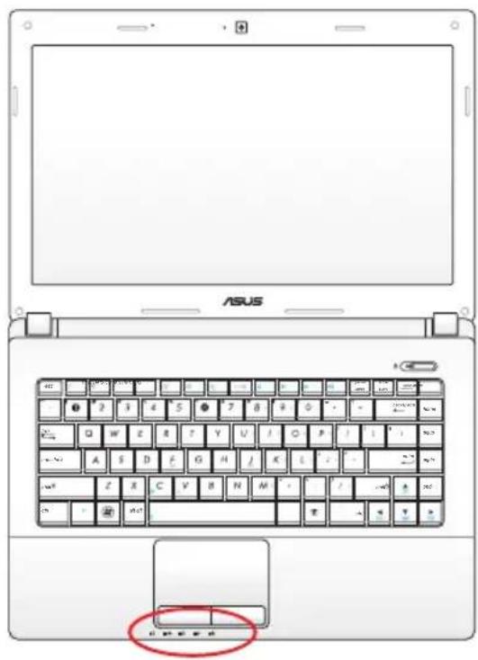 ASUS K53TKSX023V - Statusindicators - 2