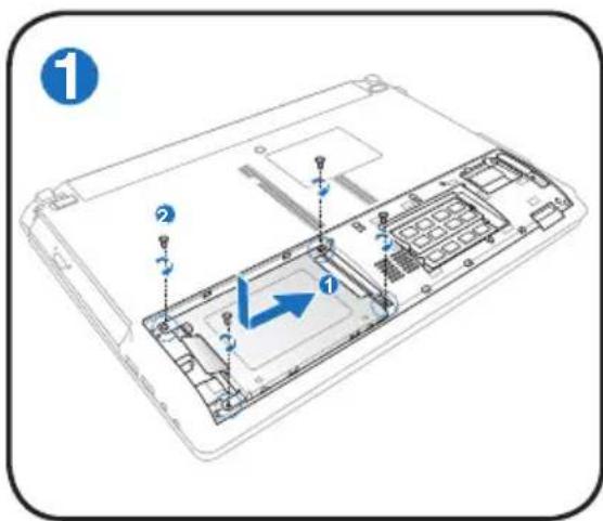 ASUS K53TKSX023V - De harde schijf installeren: - 1