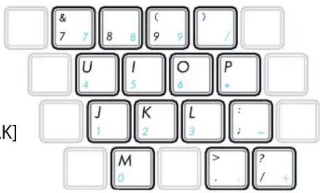 ASUS K53TKSX023V - Toetsenbord als numeriek toetsenblok - 1