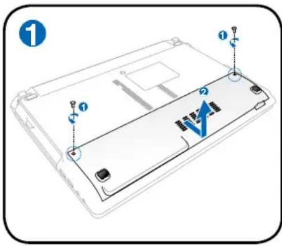 ASUS HRSX196X - Removing the hard disk drive: - 1