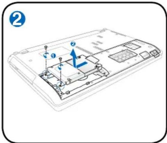 ASUS HRSX196X - Removing the hard disk drive: - 2