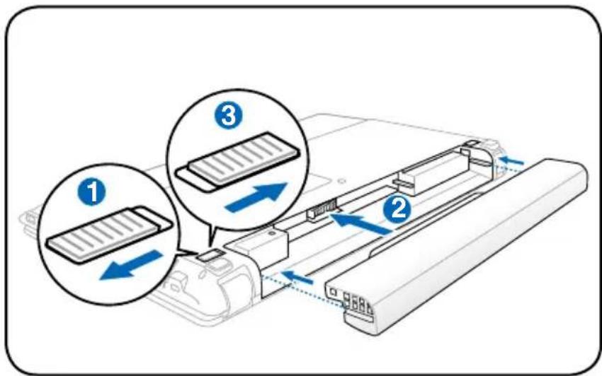 ASUS HRSX196X - Installing the Battery Pack - 1