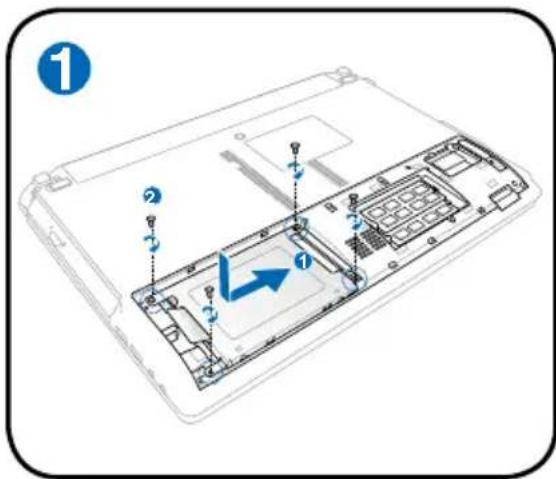 ASUS HRSX196X - Installing the hard disk drive: - 1