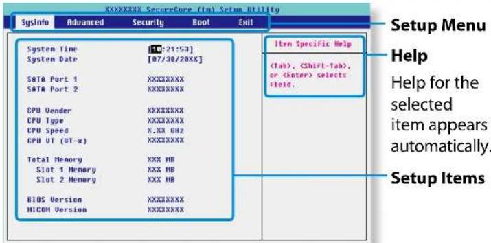 SAMSUNG 700Z5CA04UK - The BIOS Setup Screen - 2