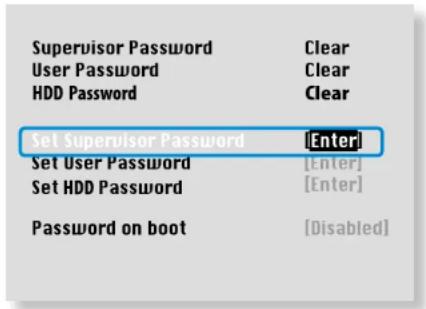 SAMSUNG 700Z5CA04UK - Setting a Supervisor Password - 1