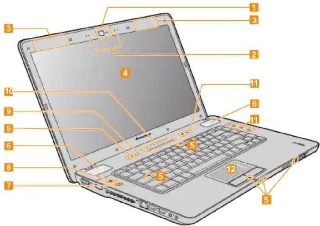 LENOVO Y560 - Top view - 1