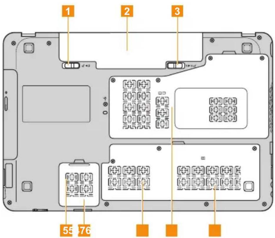 LENOVO Y560 - Bottom view - 1