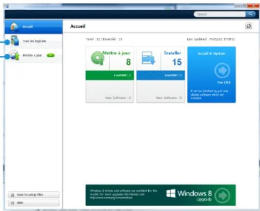 SAMSUNG NP350E7CS09BE - Mise à jour des logiciels Samsung - 2