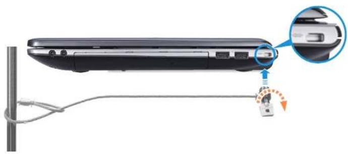 SAMSUNG NP350E7CS09BE - Utilisation du logement de sécurité(en option) - 1