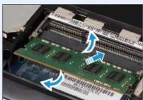 SAMSUNG NP350E7CS09BE - Retrait d'un module de mémoire - 1