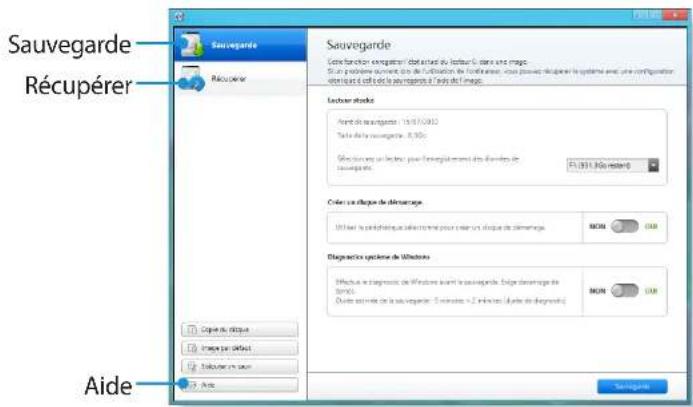 SAMSUNG NP350E7CS09BE - Restauration/Sauvegarde de l'ordinateur(en option) - 1