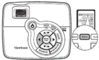 VIEWSONIC PJD5221 - Hiding the image - 1