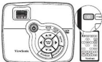 VIEWSONIC PJD5221 - Starting up the projector - 3