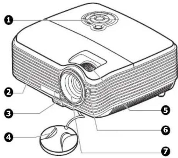 VIEWSONIC PJD5221 - Front/upper side - 1