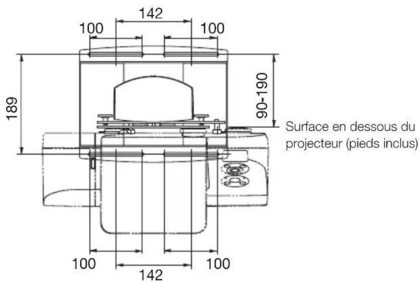 NEC U300X - Dimensions des Pièces : (unité : mm) - 2