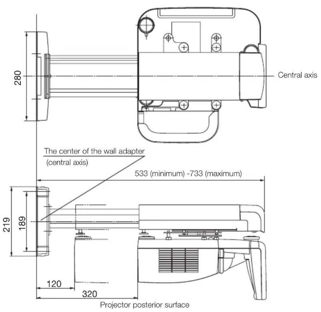 NEC U300X - Dimensions of Parts: (unit: mm) - 1