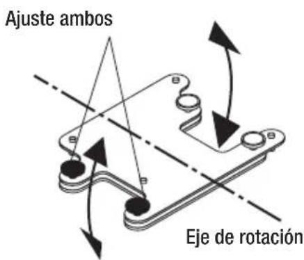 NEC U300X - - Ajuste de inclinación izquierda/derecha - 1