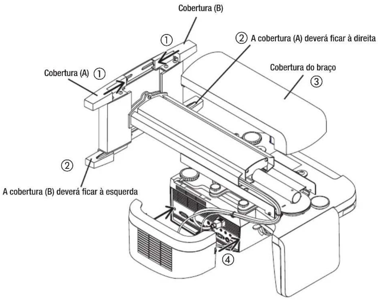 NEC U300X - Instale as coberturas do adaptor de projector e do adaptor de parede. - 1