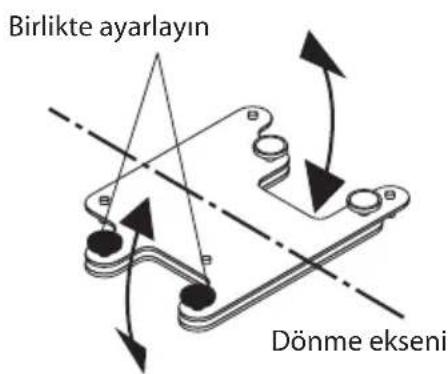 NEC U300X - Sol/sağ eğimi ayarlama - 1