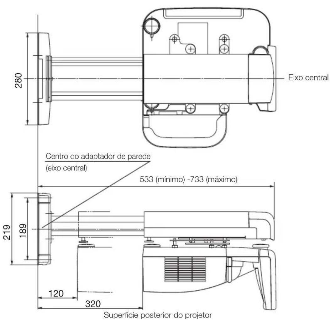 NEC U300X - Dimensoes das peças: (unidade: mm) - 1