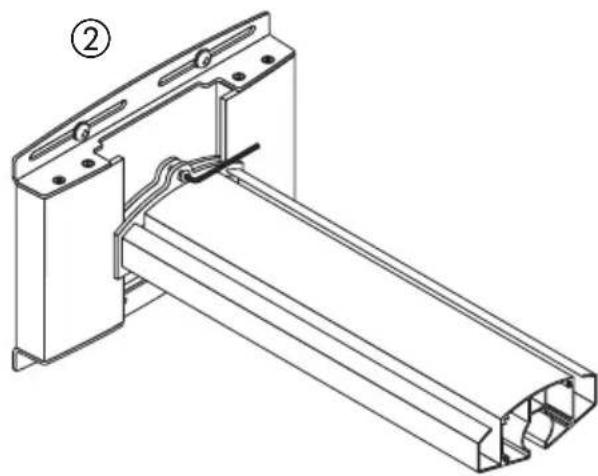 NEC U300X - Coloque el brazo en el adaptor de pared. - 2