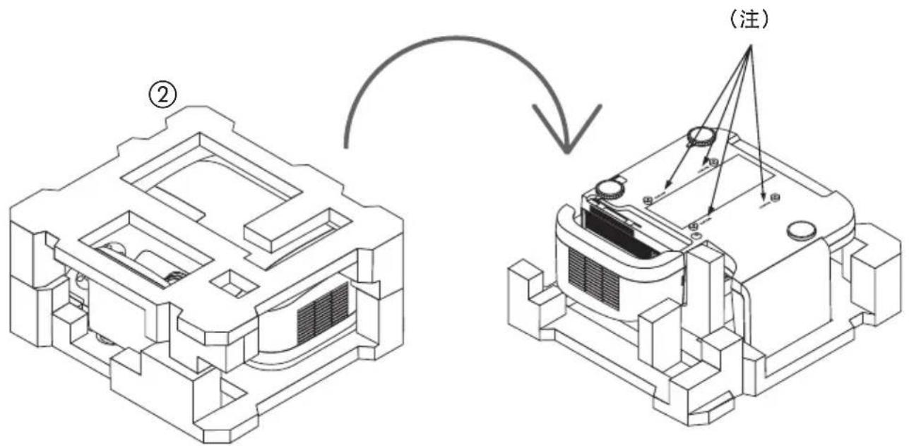 NEC U300X - 将投影机适配器连接至投影机。 - 1