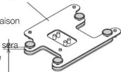 NEC U300X - Vérification des boutons de réglage de l'inclinaison. - 1