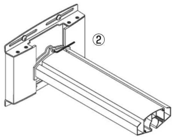 NEC U300X - 3.壁アダフタにアムを取り付る - 2