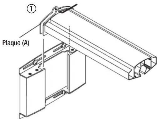 NEC U300X - Fixer le bras à l'adaptateur mural. - 1